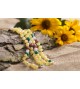 Amber teething necklace - Gemstone - quartz rose mix